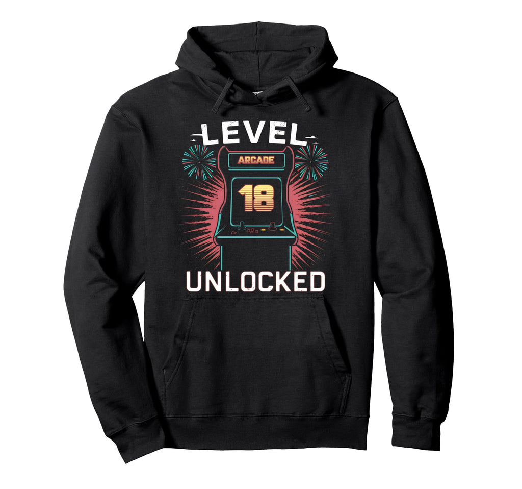 Level 18 Unlocked Video Game 18Th Hoodie - Custom Art Print Men Women - T-Shirt, Sweatshirt, Hoodie