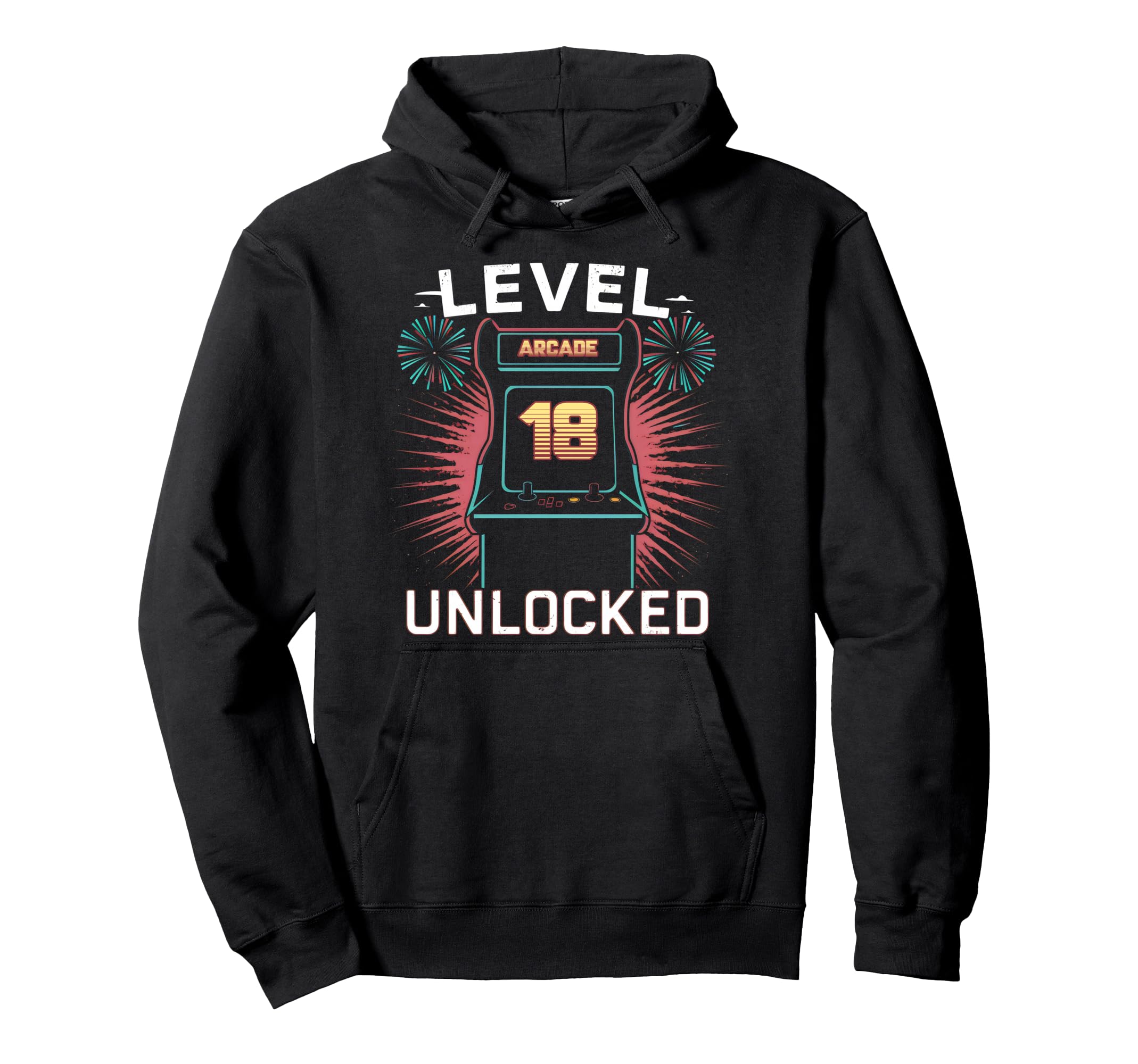 Level 18 Unlocked Video Game 18Th Hoodie - Custom Art Print Men Women - T-Shirt, Sweatshirt, Hoodie