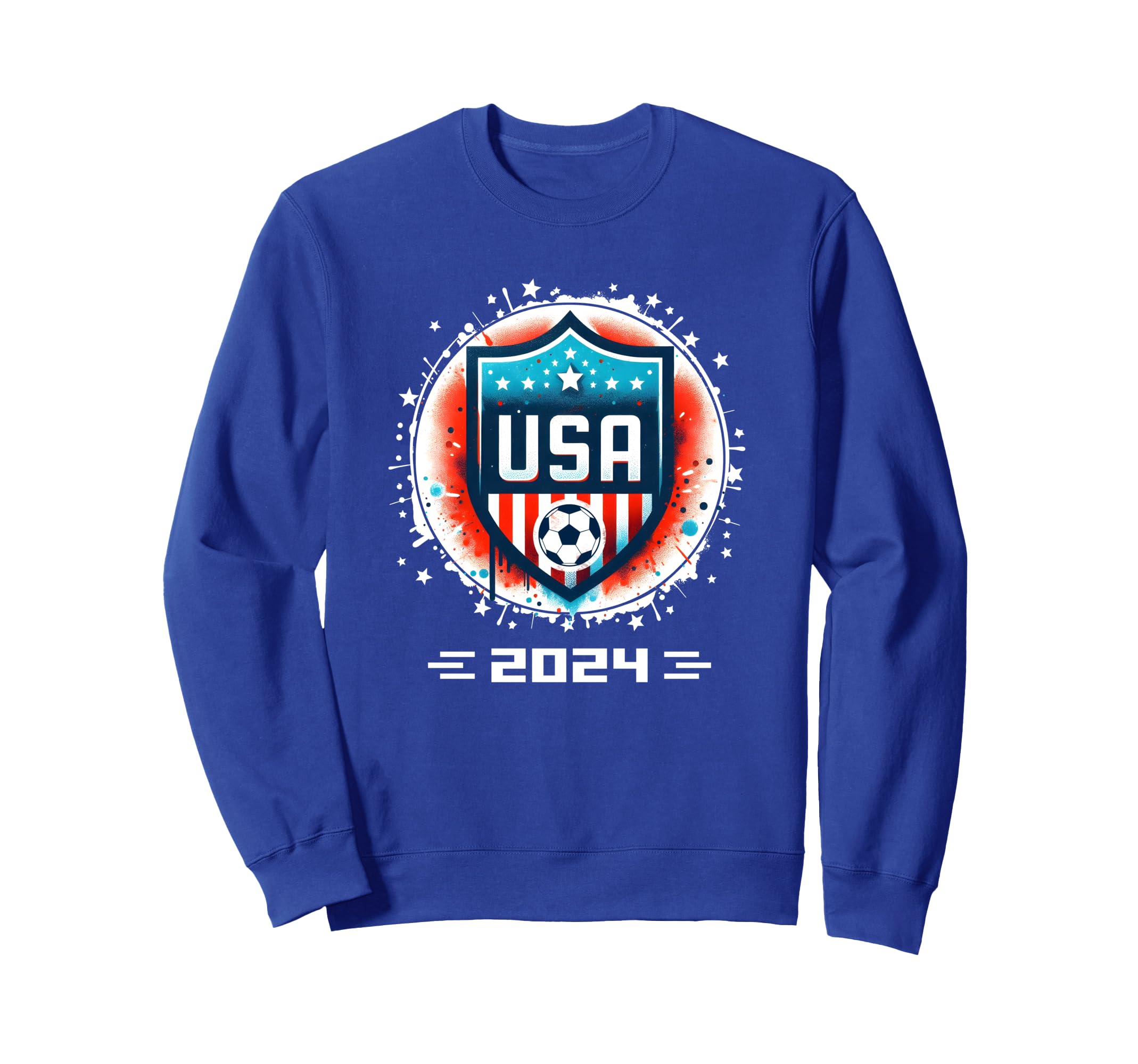 American Flag Soccer Soccer 2024 Sweatshirt - Minimalist Print Unisex - T-Shirt, Sweatshirt, Hoodie