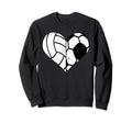 Soccer Volleyball Heart Funny Soccer Sweatshirt - Trendy Graphic Unisex - T-Shirt, Sweatshirt, Hoodie