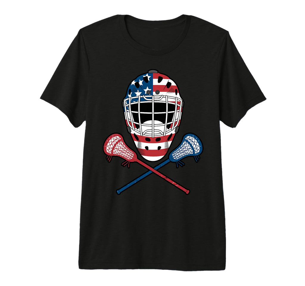 Patriotic Lacrosse Goalie Lax T-Shirt - Streetwear Style Men Women - T-Shirt, Sweatshirt, Hoodie