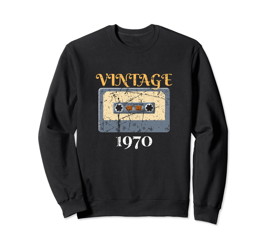 1970 Cassette Tape Music Lover Sweatshirt - Graphic Print for Adults - T-Shirt, Sweatshirt, Hoodie