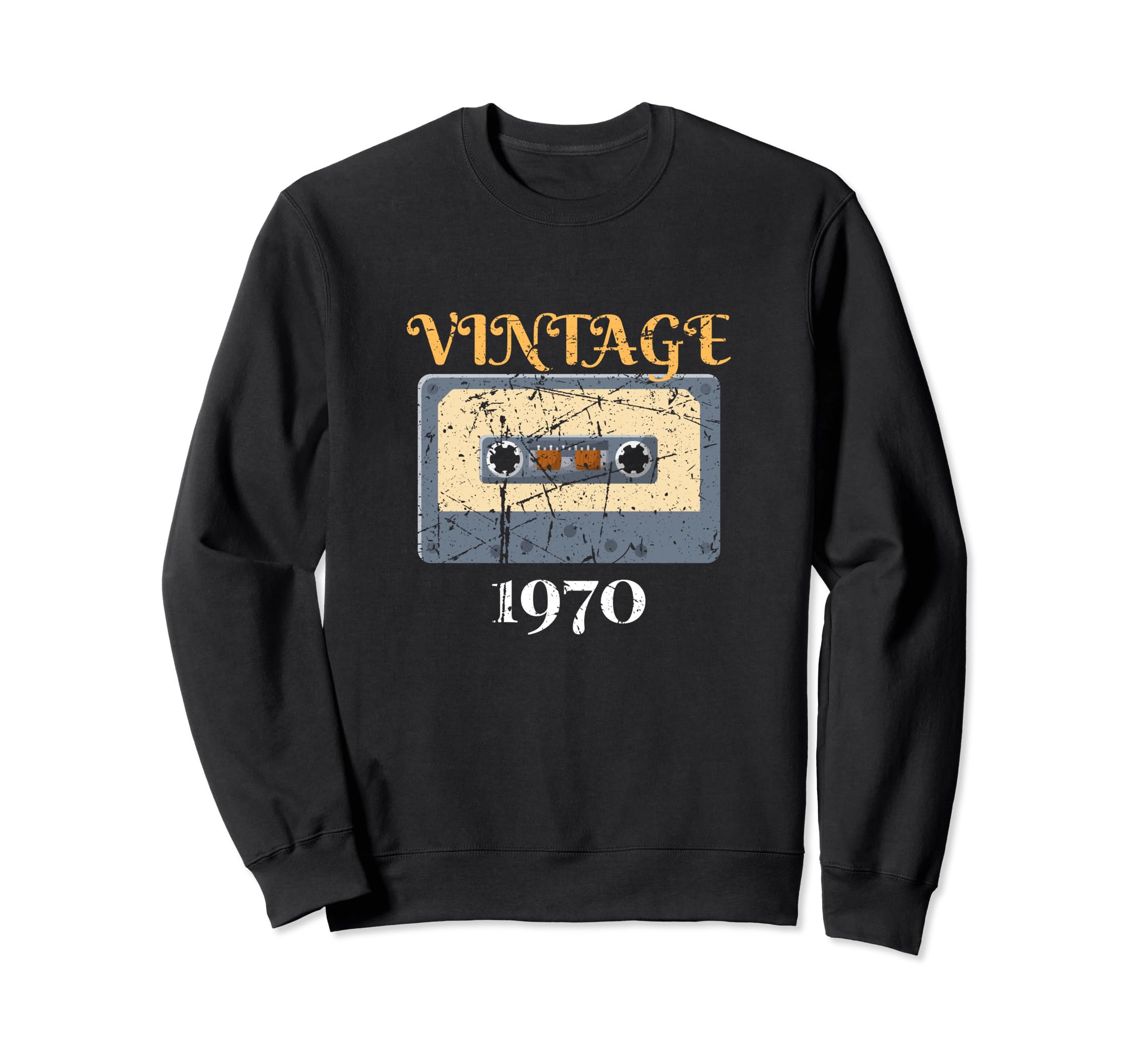 1970 Cassette Tape Music Lover Sweatshirt - Graphic Print for Adults - T-Shirt, Sweatshirt, Hoodie