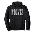 Wolves Mascot Distressed School Sports Name Hoodie - Unique Graphic Unisex - T-Shirt, Sweatshirt, Hoodie