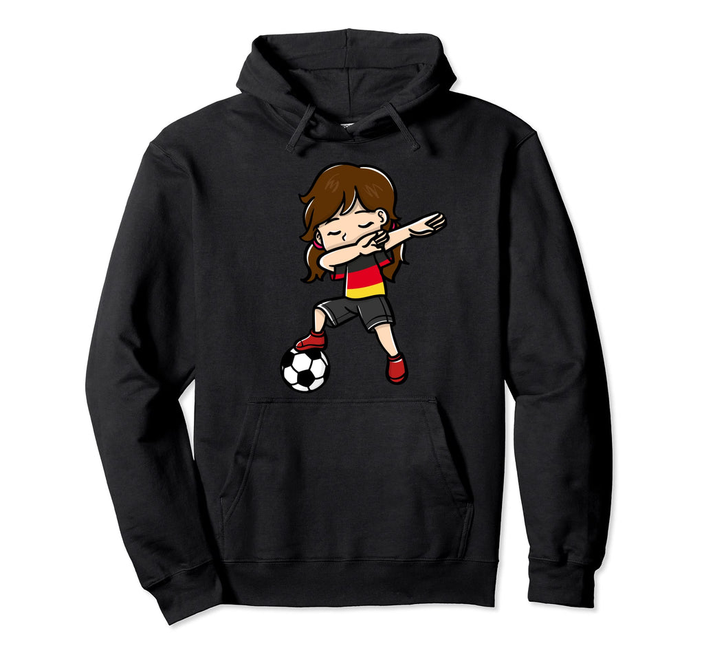 Dabbing Soccer Player German Flag Themed Hoodie - Fun Novelty Design Unisex - T-Shirt, Sweatshirt, Hoodie