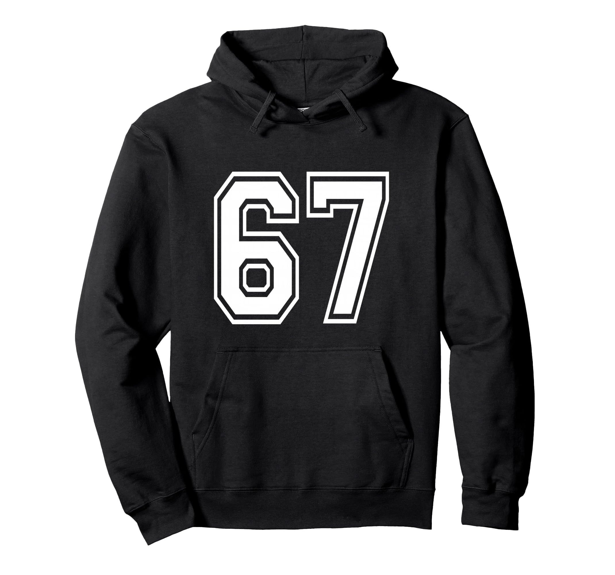 Number 67 Numbered Uniform Sports Hoodie - Novelty Apparel for Adults - T-Shirt, Sweatshirt, Hoodie