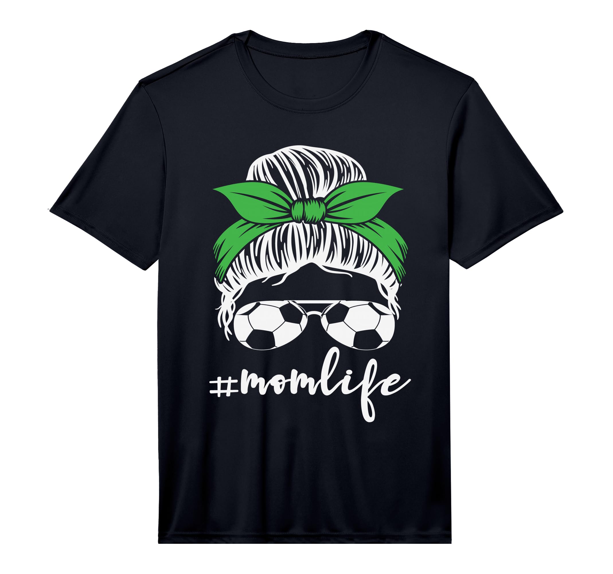 Messy Bun Soccer Mom Mothers Day Funny T-Shirt - Graphic Print for Adults - T-Shirt, Sweatshirt, Hoodie