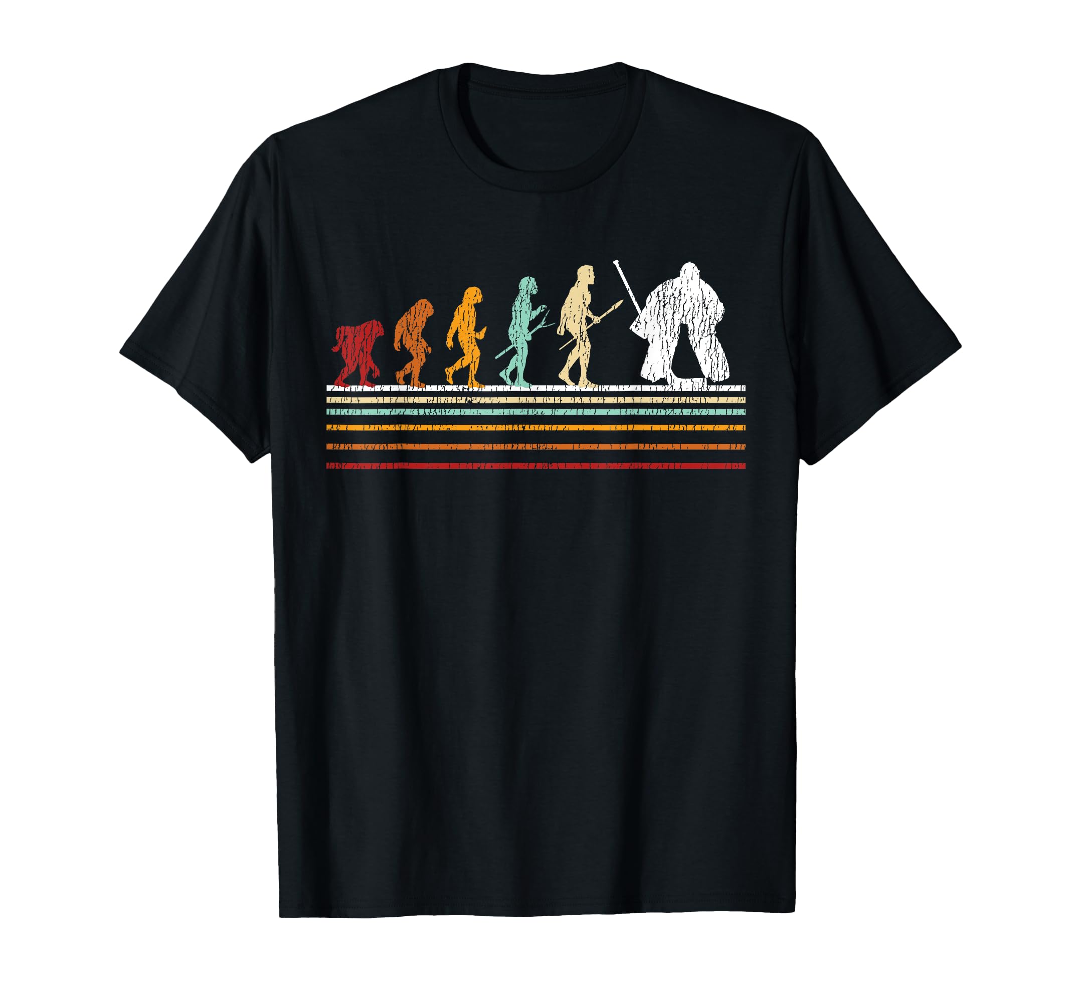 Ice Hockey Goalie Goalkeeper Evolution T-Shirt - Unique Graphic for Adults - T-Shirt, Sweatshirt, Hoodie