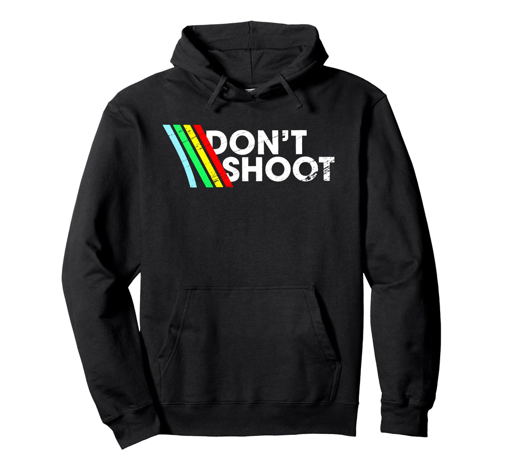 Dont Shoot Color Stripes Hoodie - Aesthetic Graphic for Adults - T-Shirt, Sweatshirt, Hoodie