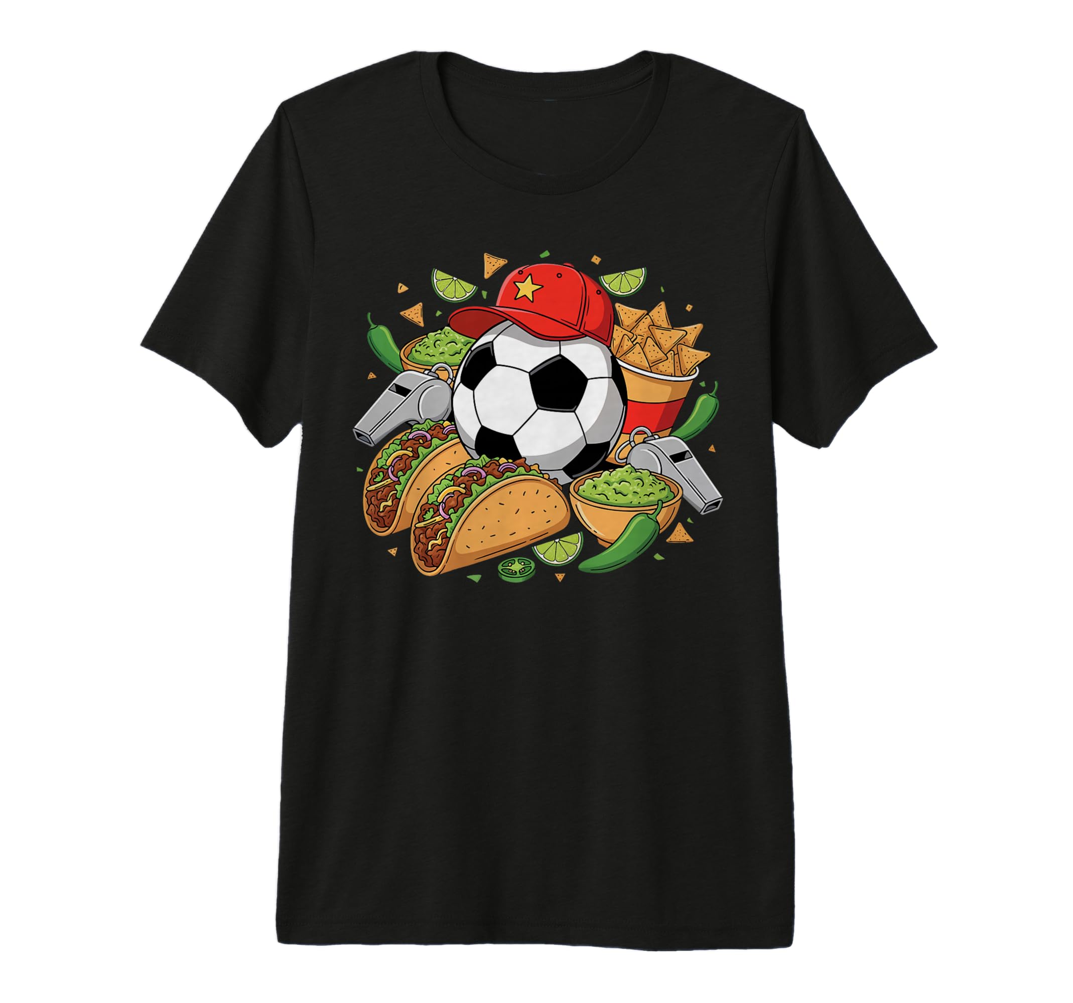 Tacos Party Vibes And Soccer Fan T-Shirt - Fun Novelty Design Unisex - T-Shirt, Sweatshirt, Hoodie