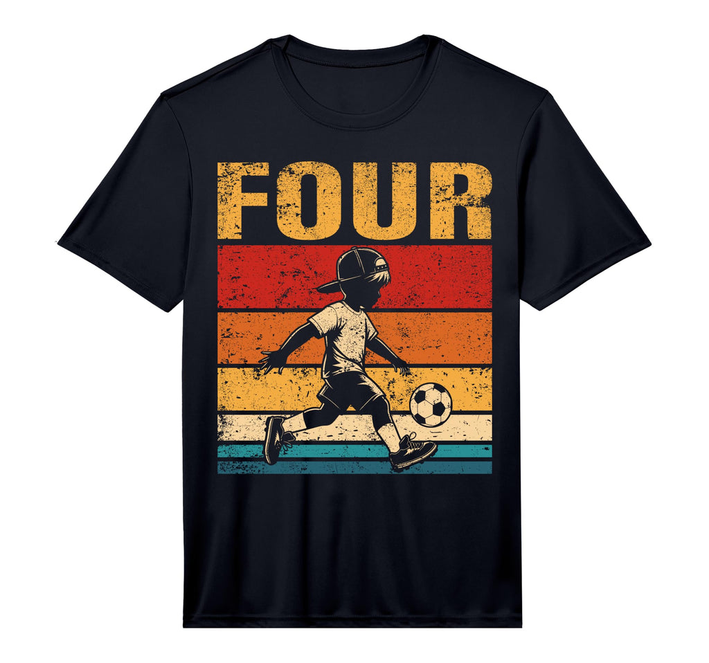 4 Year Old Soccer Birthday 4Th T-Shirt - Minimalist Print Men Women - T-Shirt, Sweatshirt, Hoodie