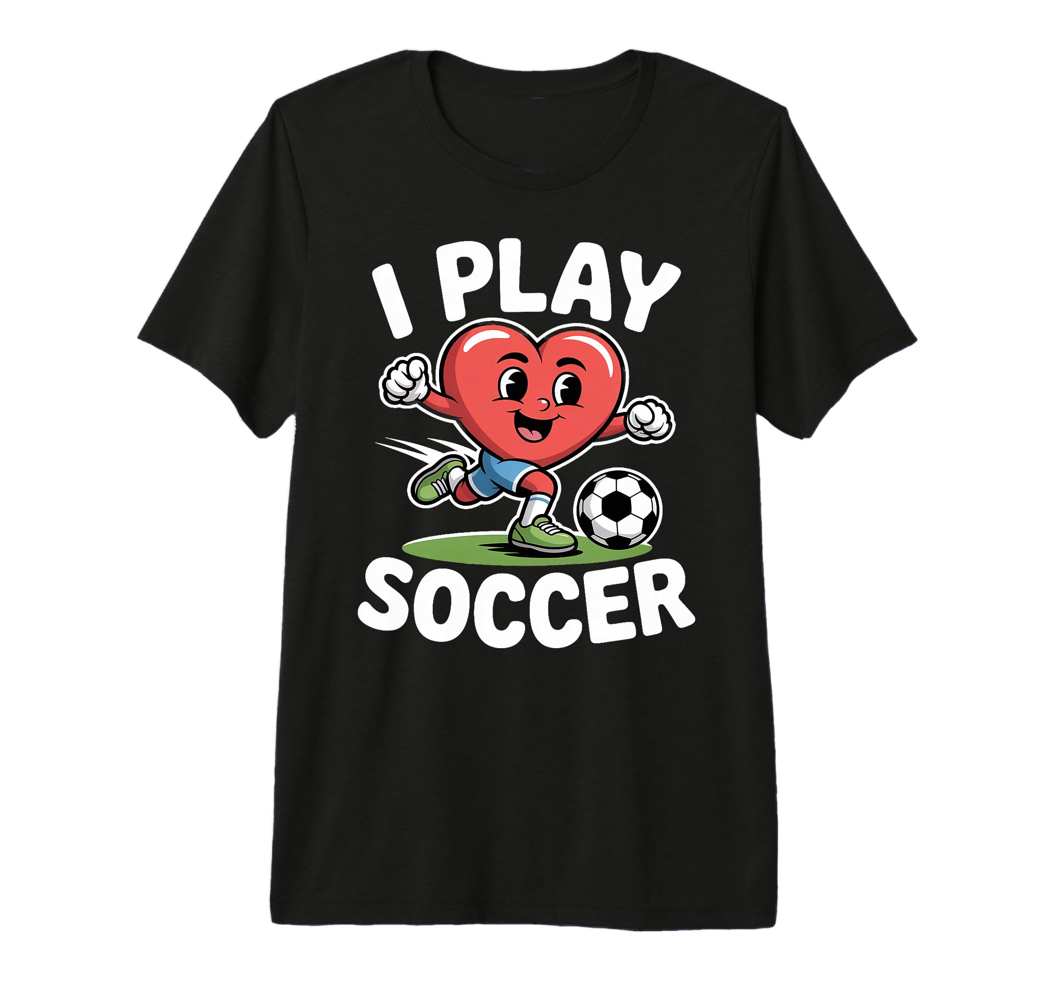 I Play Soccer Heart Soccer Tri Blend T-Shirt - Streetwear Style Men Women - T-Shirt, Sweatshirt, Hoodie