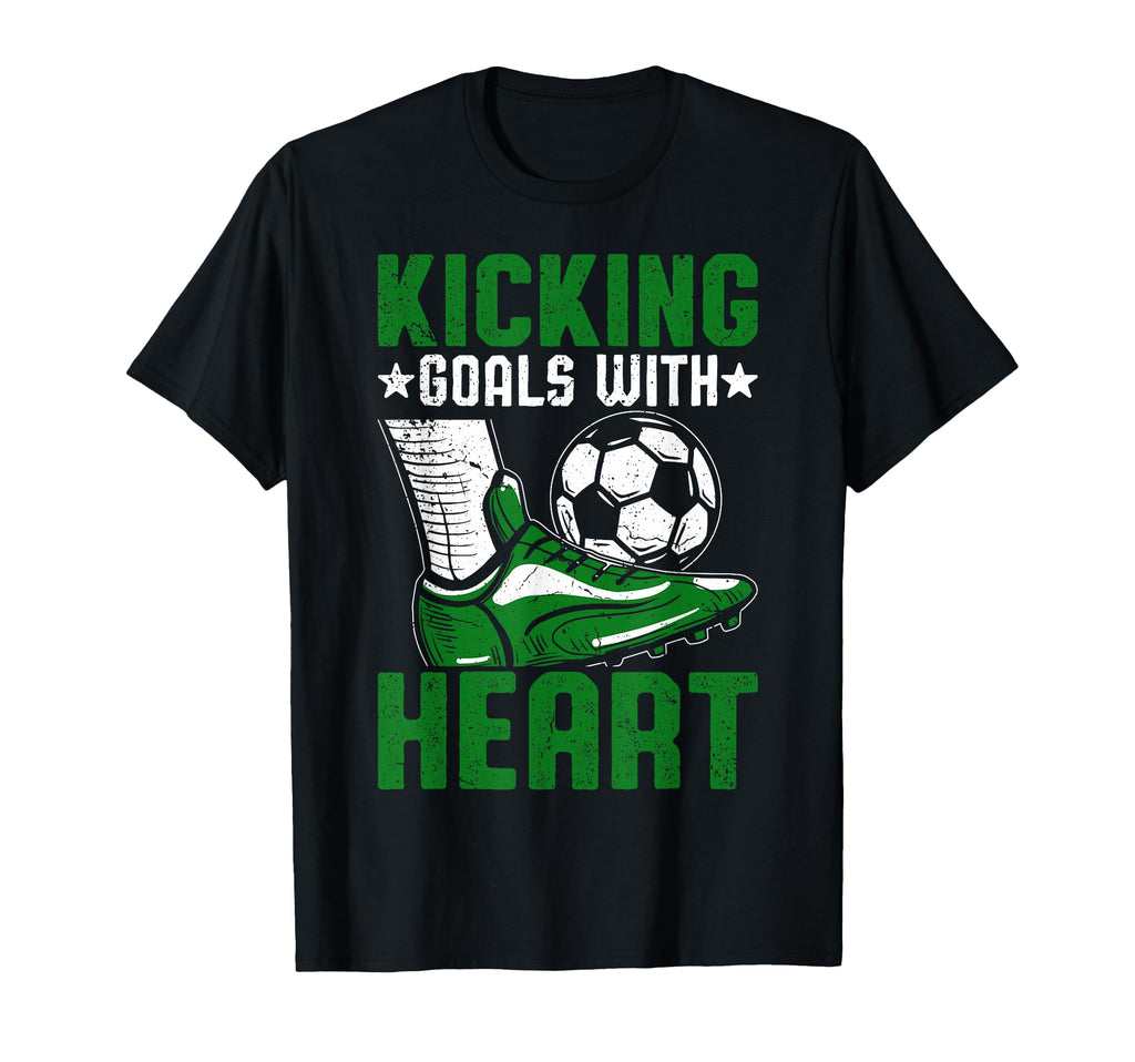 Soccer Kicking Goals Heart Player T-Shirt - Aesthetic Graphic Unisex - T-Shirt, Sweatshirt, Hoodie