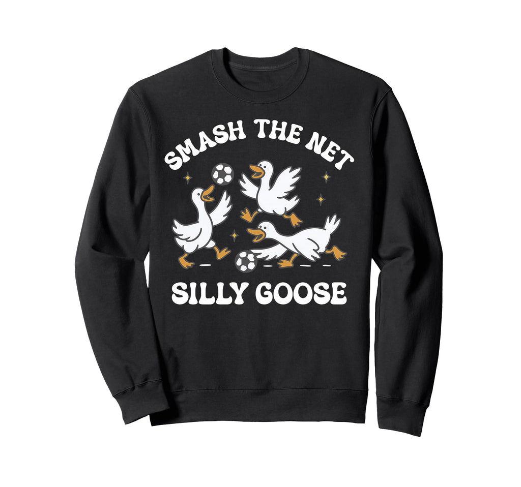 Silly Goose Playing Soccer Coach Sweatshirt - Minimalist Print for Adults - T-Shirt, Sweatshirt, Hoodie