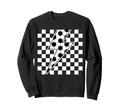 Lightning Bolt Checkered Aesthetic Sweatshirt - Minimalist Print Men Women - T-Shirt, Sweatshirt, Hoodie