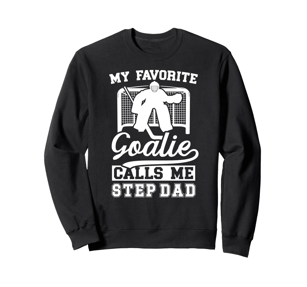 Proud Hockey Goalie Step Dad Sweatshirt - Minimalist Print for Adults - T-Shirt, Sweatshirt, Hoodie