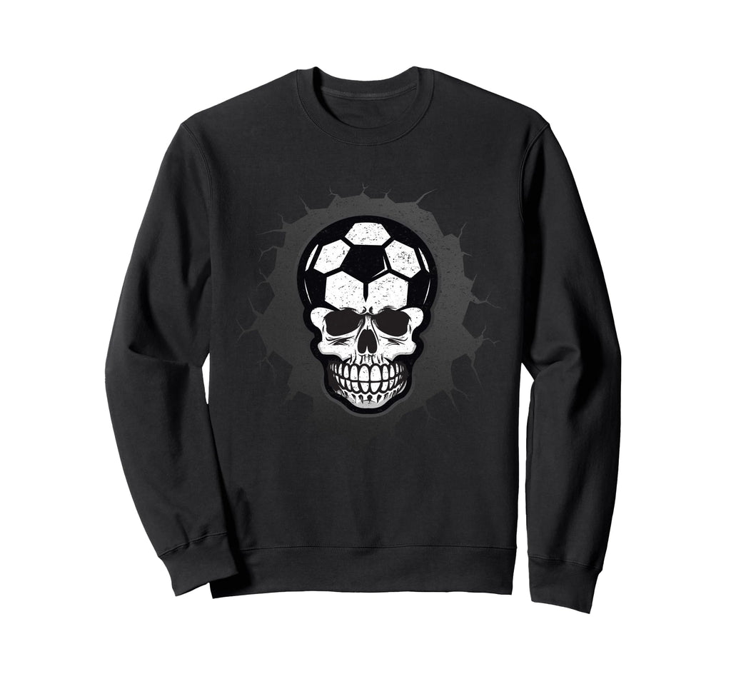 Soccer Skull Halloween Skeleton Sweatshirt - Aesthetic Graphic Men Women - T-Shirt, Sweatshirt, Hoodie