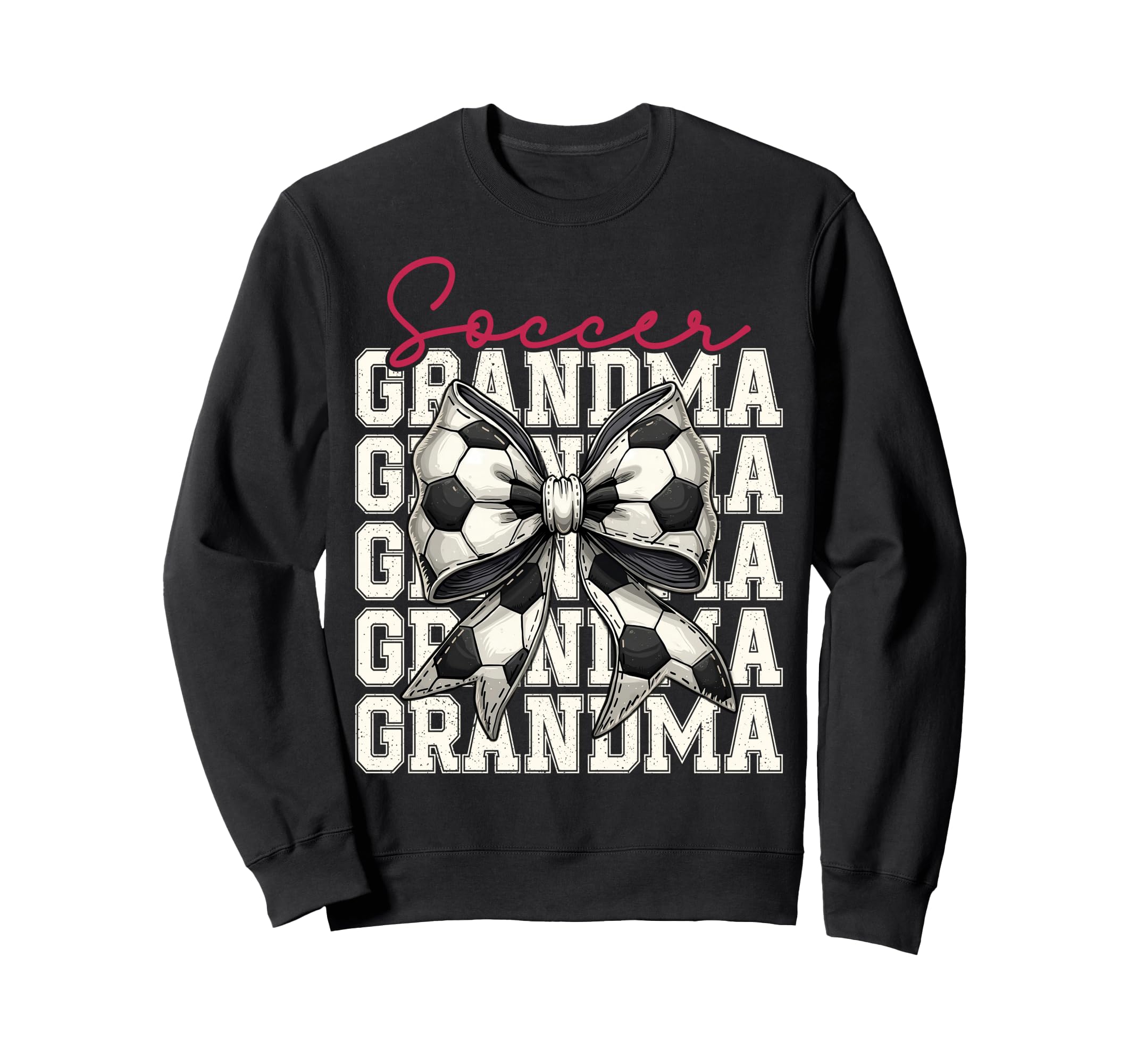 Soccer Grandma Funny Coquette Bow Sweatshirt - Unique Graphic for Adults - T-Shirt, Sweatshirt, Hoodie