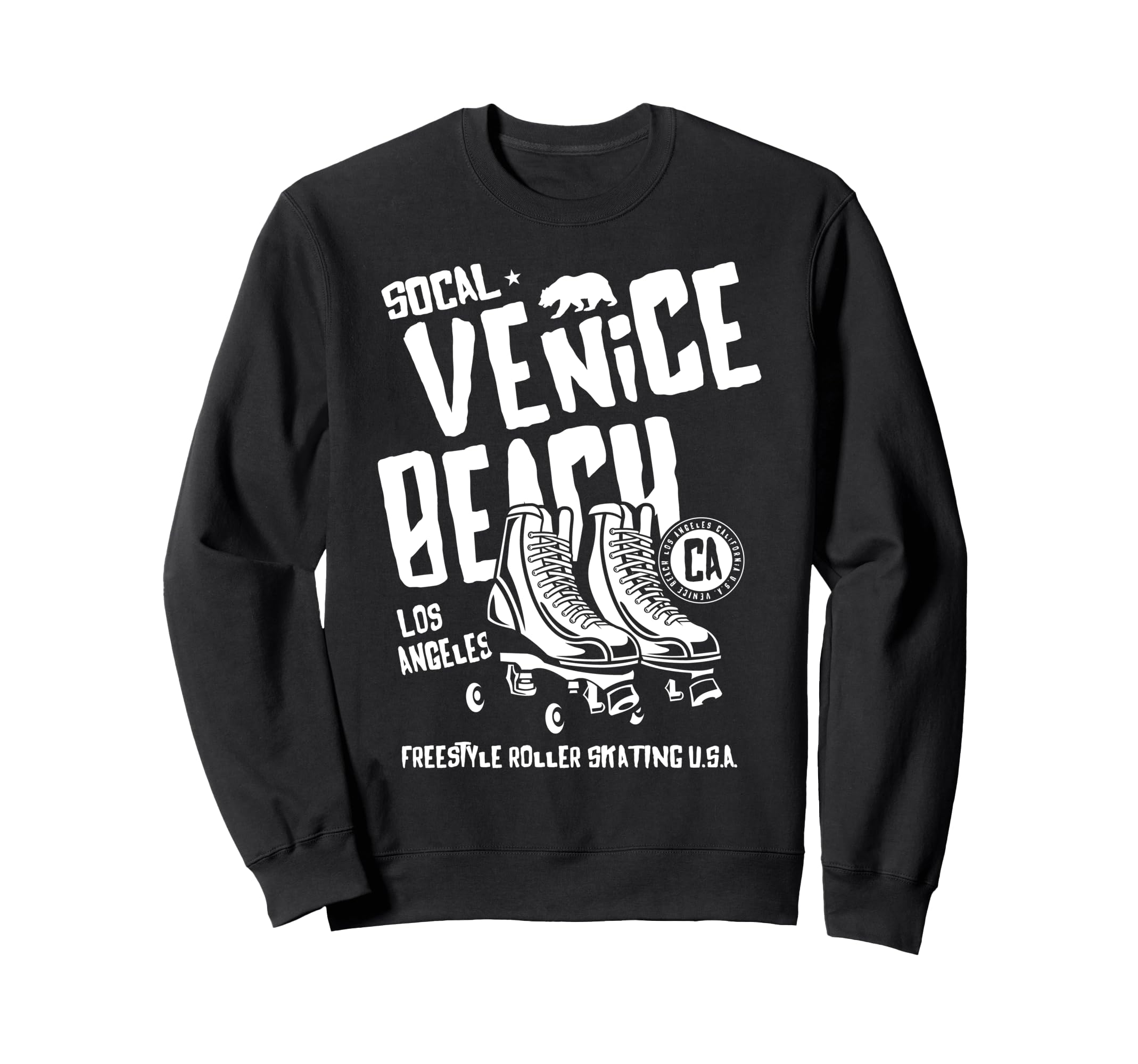 Venice Beach California Roller Skate Sweatshirt - Graphic Print for Adults - T-Shirt, Sweatshirt, Hoodie