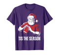 Tis Season Football Pajamas Santa T-Shirt - Casual Everyday Wear Unisex - T-Shirt, Sweatshirt, Hoodie