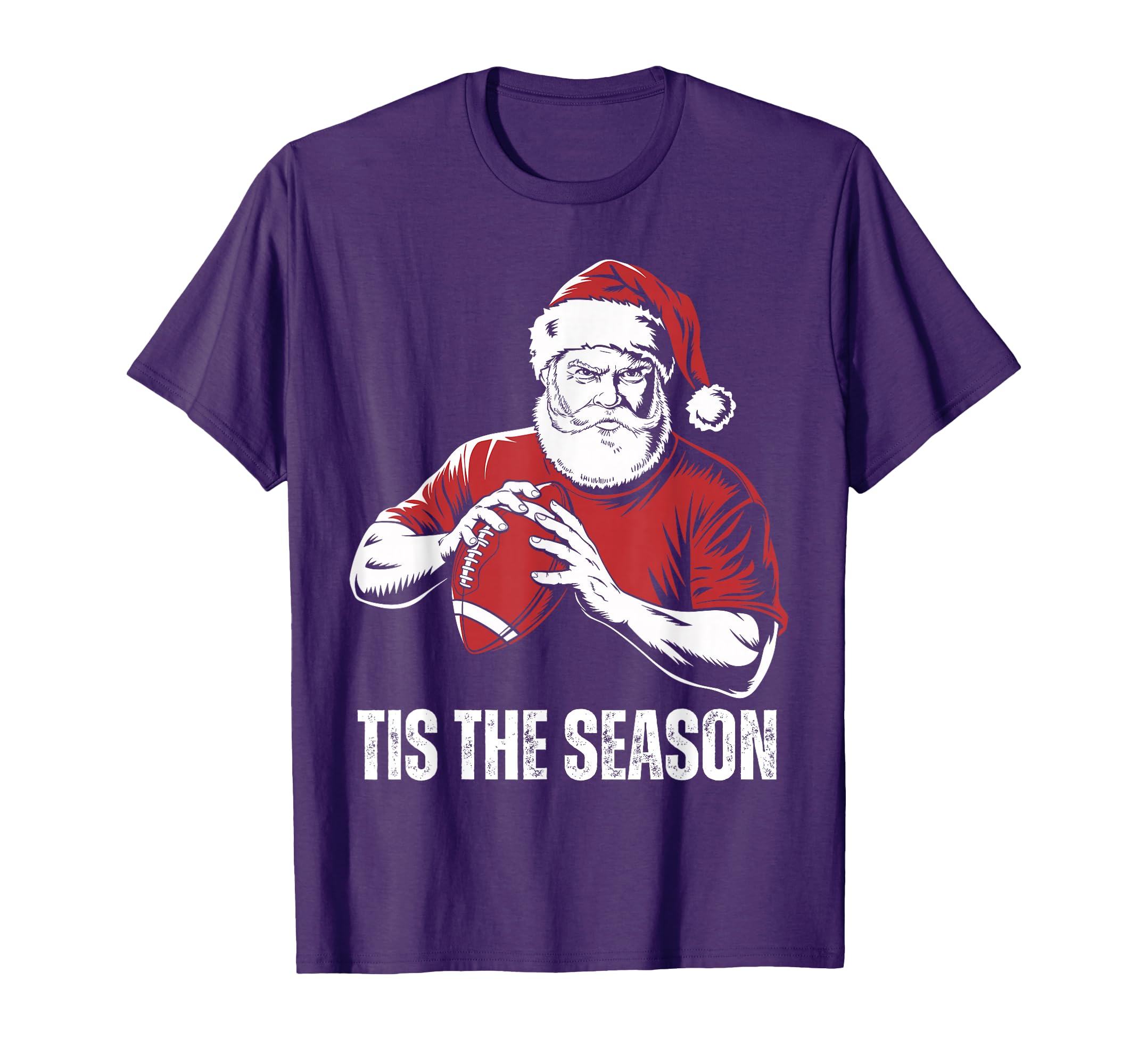 Tis Season Football Pajamas Santa T-Shirt - Casual Everyday Wear Unisex - T-Shirt, Sweatshirt, Hoodie