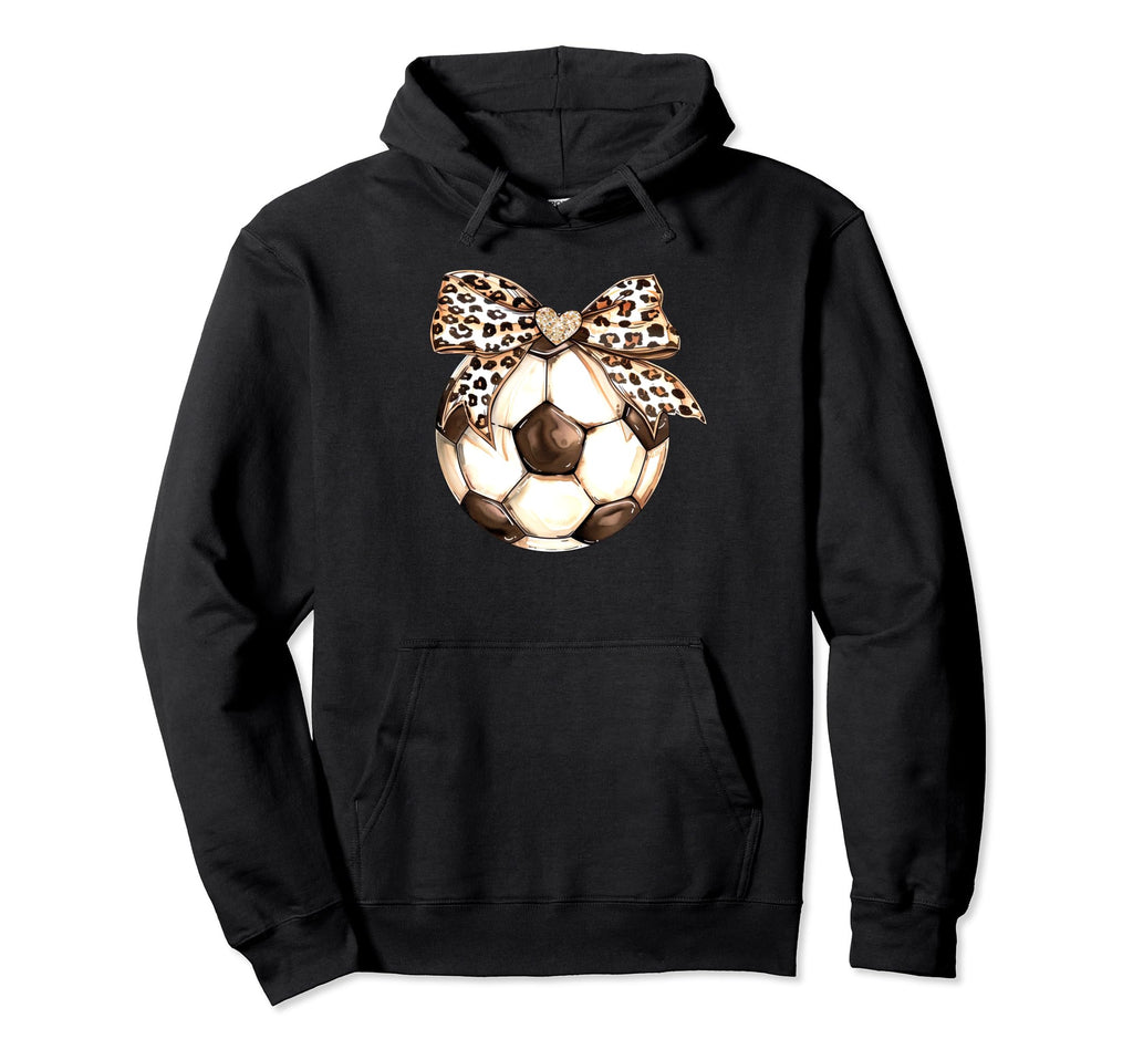 Leopard Ribbon Bow Soccer Football Fan Hoodie - Streetwear Style Men Women - T-Shirt, Sweatshirt, Hoodie