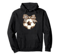 Leopard Ribbon Bow Soccer Football Fan Hoodie - Unique Graphic Unisex - T-Shirt, Sweatshirt, Hoodie