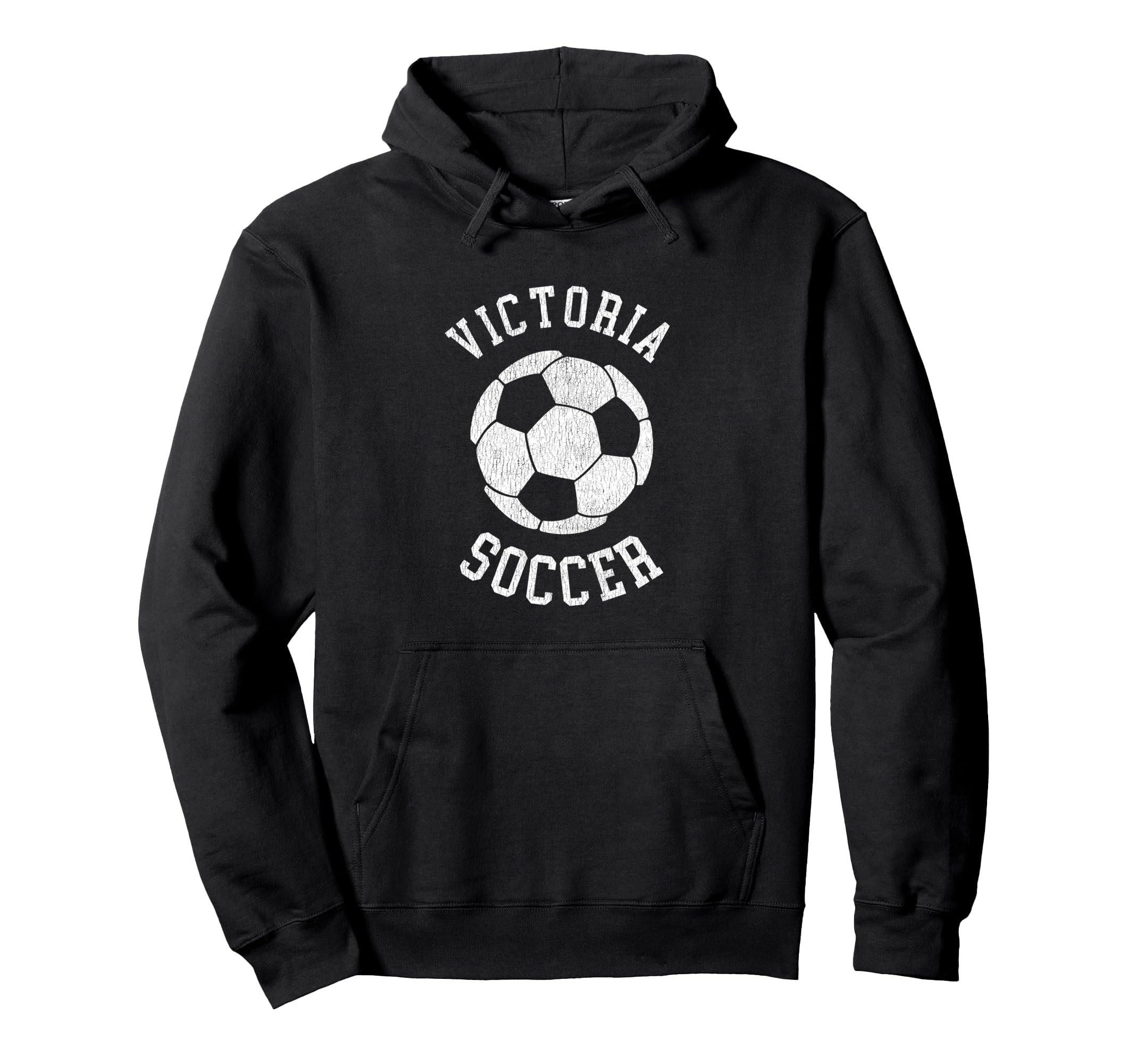Victoria Soccer Distressed 90S Hoodie - Novelty Apparel Unisex - T-Shirt, Sweatshirt, Hoodie
