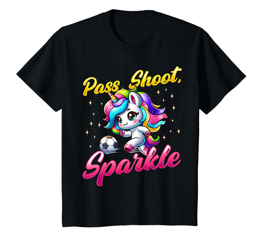 Pass Shoot Sparkle Soccer Player T-Shirt - Minimalist Print for Adults - T-Shirt, Sweatshirt, Hoodie
