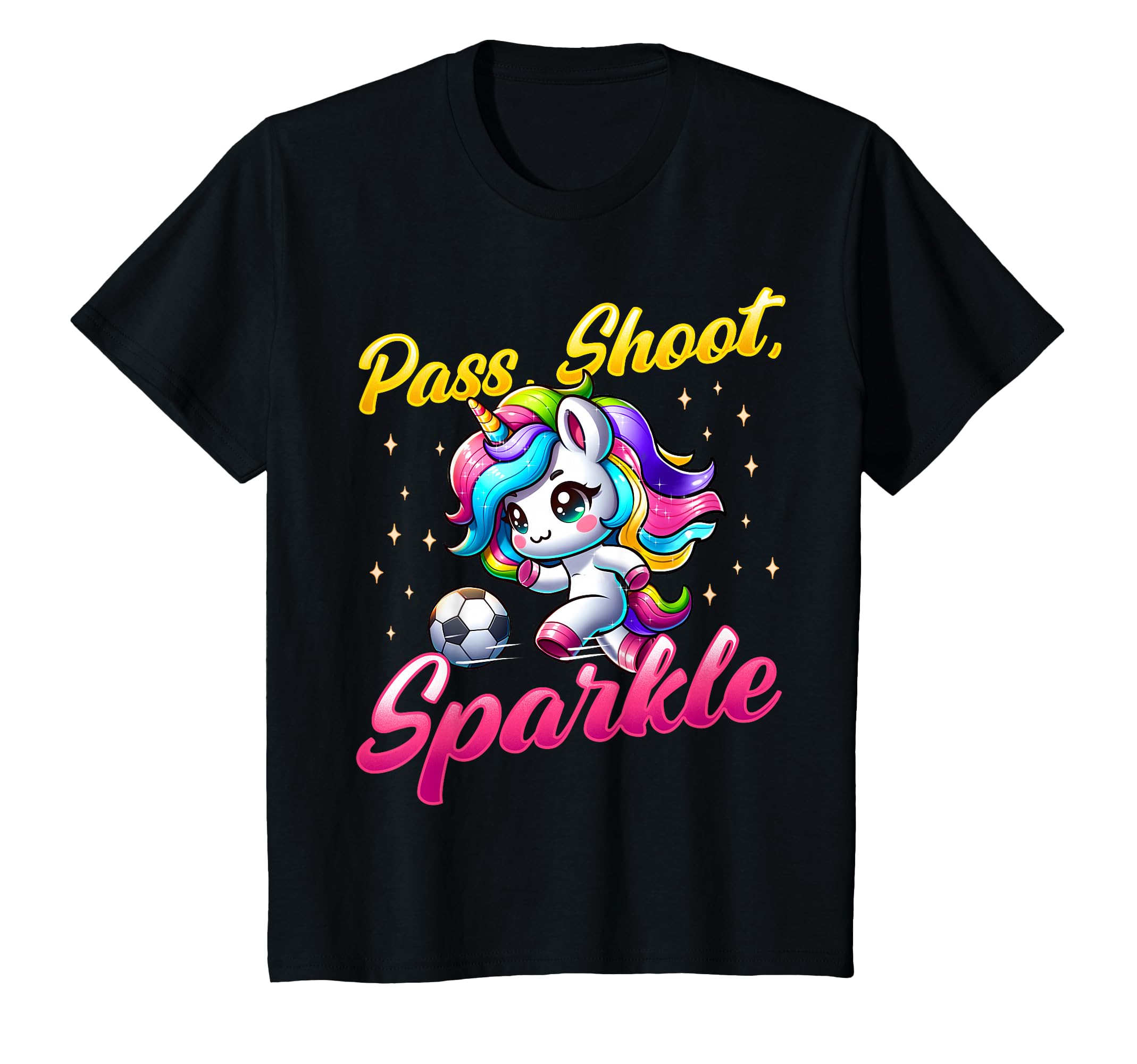 Pass Shoot Sparkle Soccer Player T-Shirt - Minimalist Print for Adults - T-Shirt, Sweatshirt, Hoodie