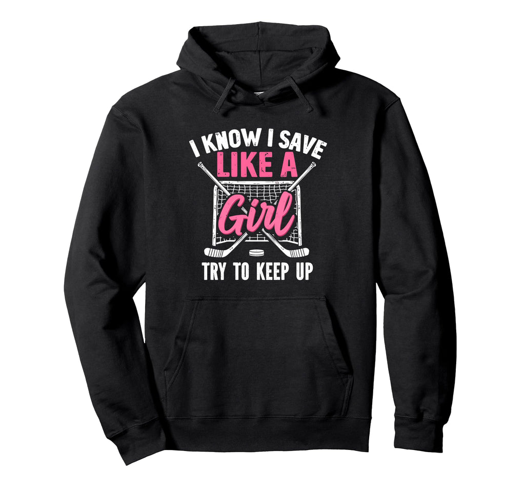 Ice Hockey Goalkeeper Field Hockey Hoodie - Minimalist Print Men Women - T-Shirt, Sweatshirt, Hoodie