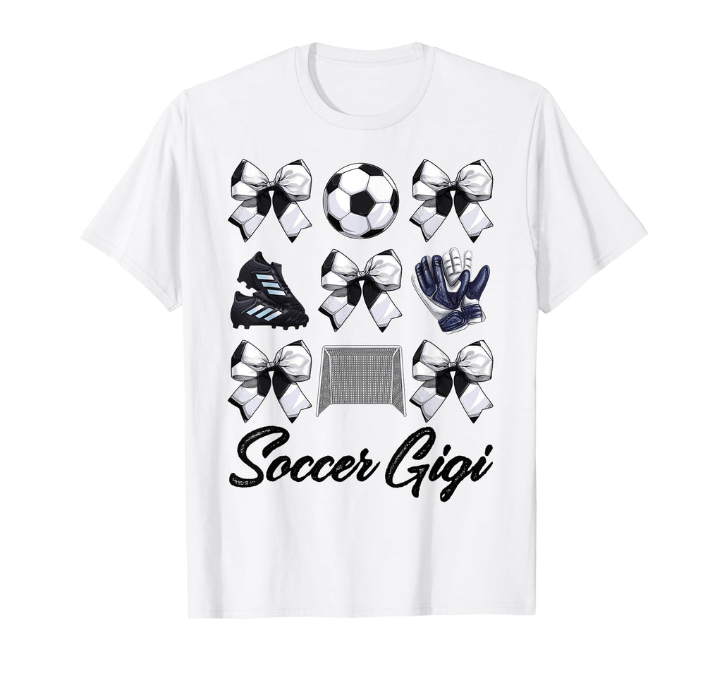 Soccer Gigi Bow Soccer Mom Mommy T-Shirt - Unique Graphic Men Women - T-Shirt, Sweatshirt, Hoodie