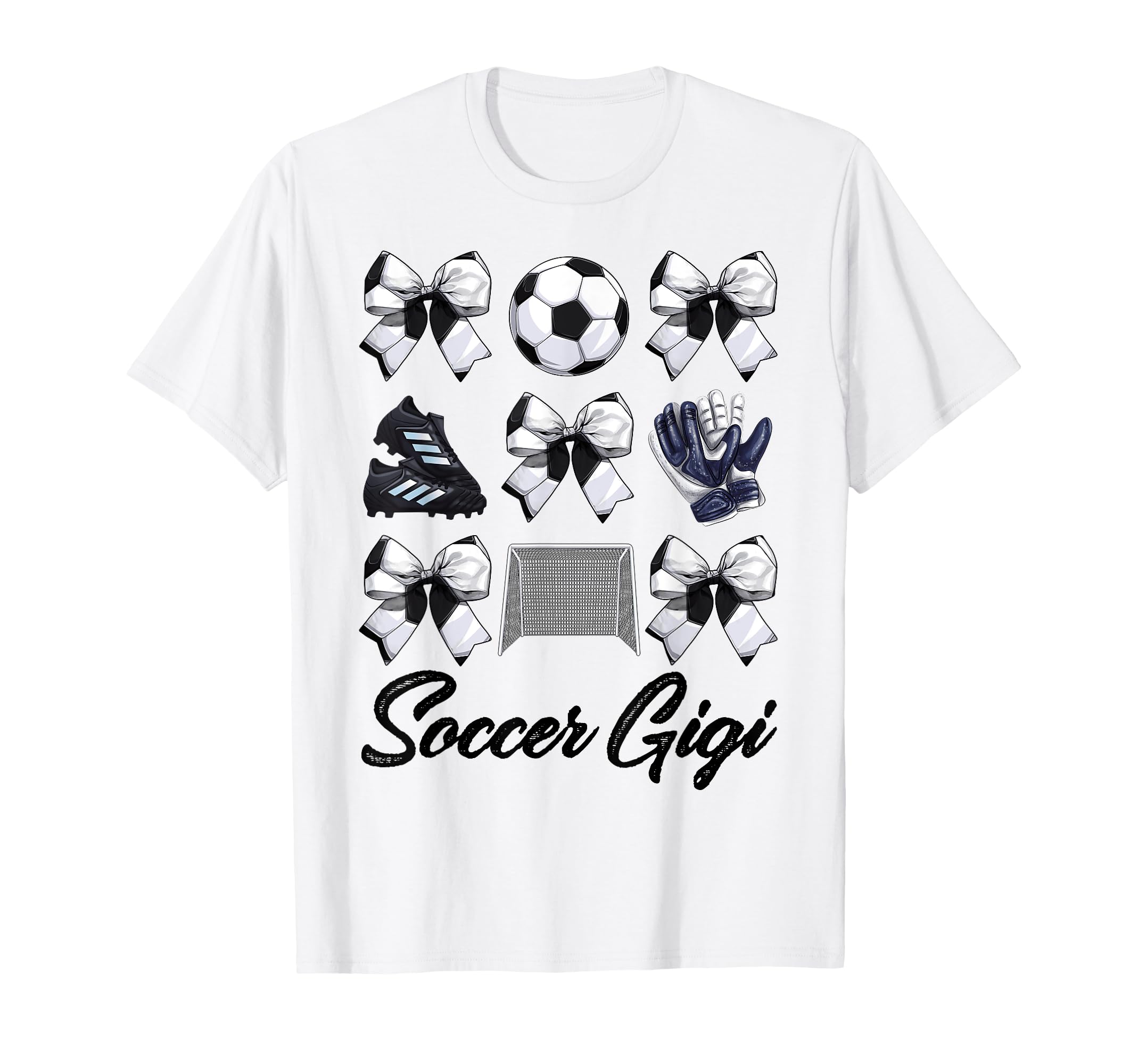 Soccer Gigi Bow Soccer Mom Mommy T-Shirt - Unique Graphic Men Women - T-Shirt, Sweatshirt, Hoodie