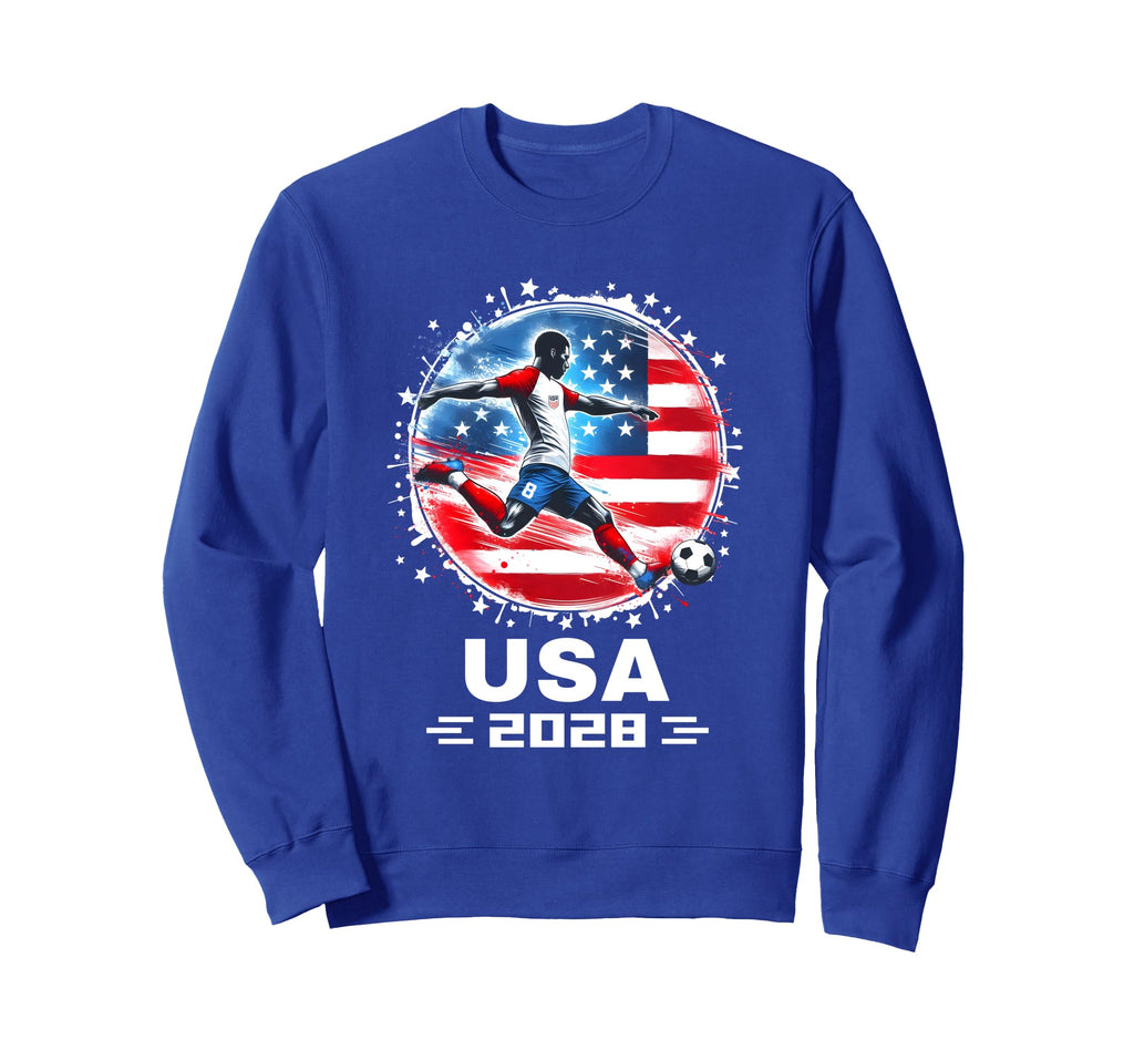 American Flag Soccer Team Soccer Sweatshirt - Novelty Apparel for Adults - T-Shirt, Sweatshirt, Hoodie