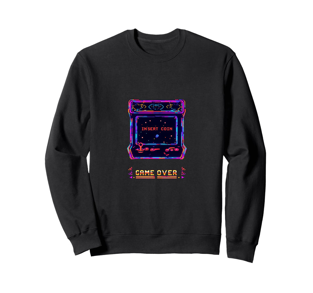 Gaming Arcade Game Over Play Sweatshirt - Fun Novelty Design for Adults - T-Shirt, Sweatshirt, Hoodie