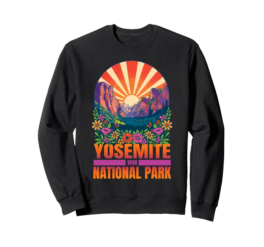 Yosemite National Park 1890 Hiking Sweatshirt - Novelty Apparel for Adults - T-Shirt, Sweatshirt, Hoodie