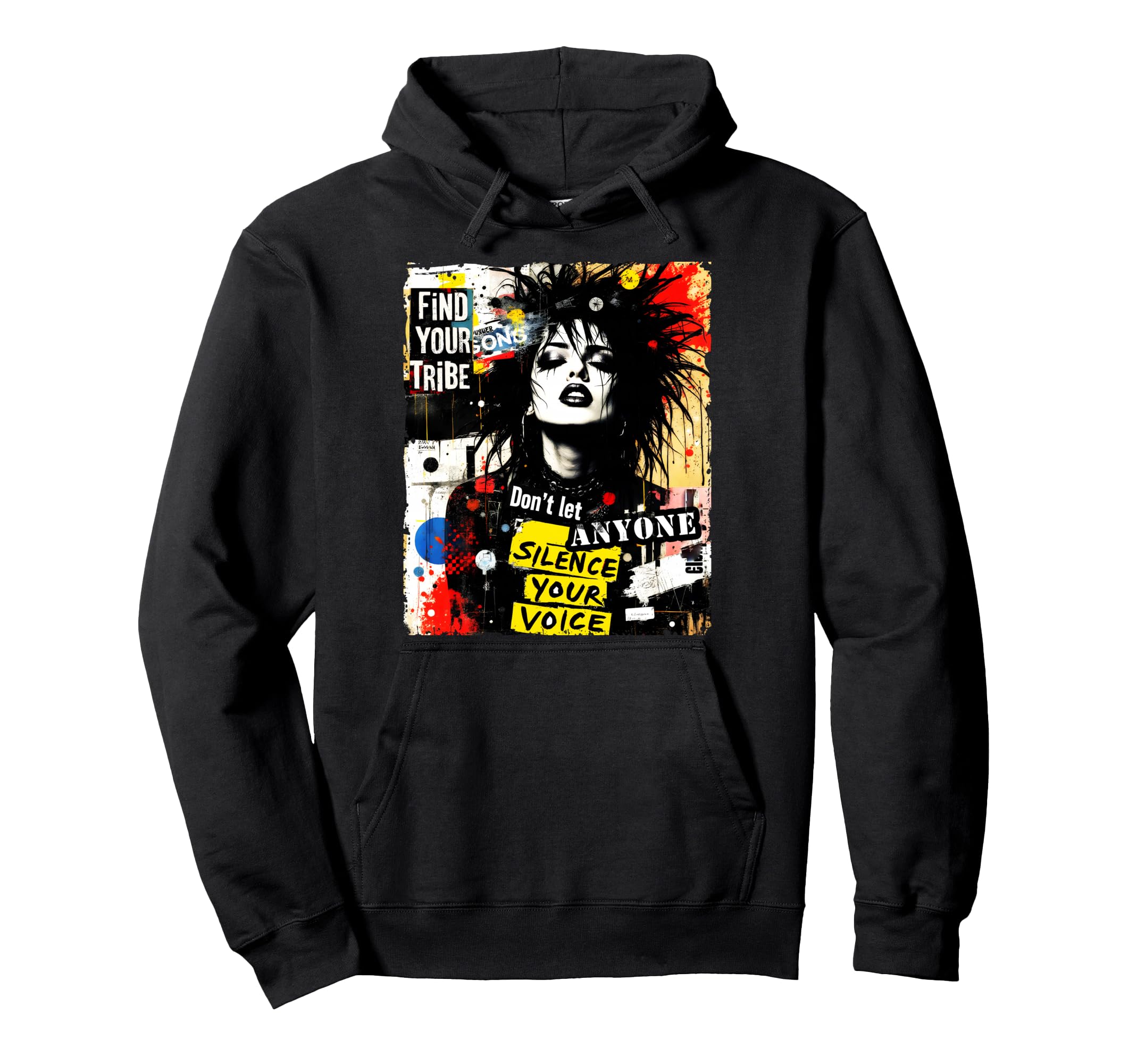 Punk Graffiti 90S Urban Grunge Art Hoodie - Graphic Print for Adults - T-Shirt, Sweatshirt, Hoodie