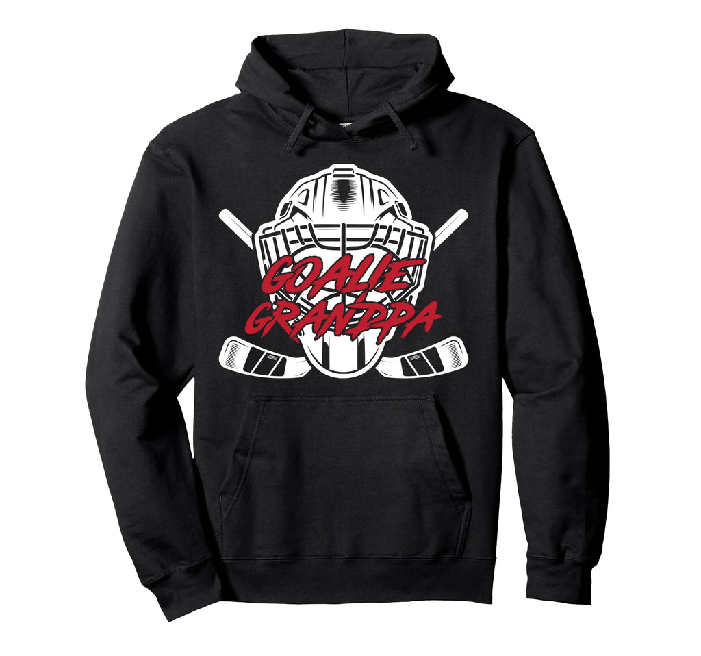 Ice Hockey Goalie Grandpa Hockey Hoodie - Minimalist Print for Adults - T-Shirt, Sweatshirt, Hoodie