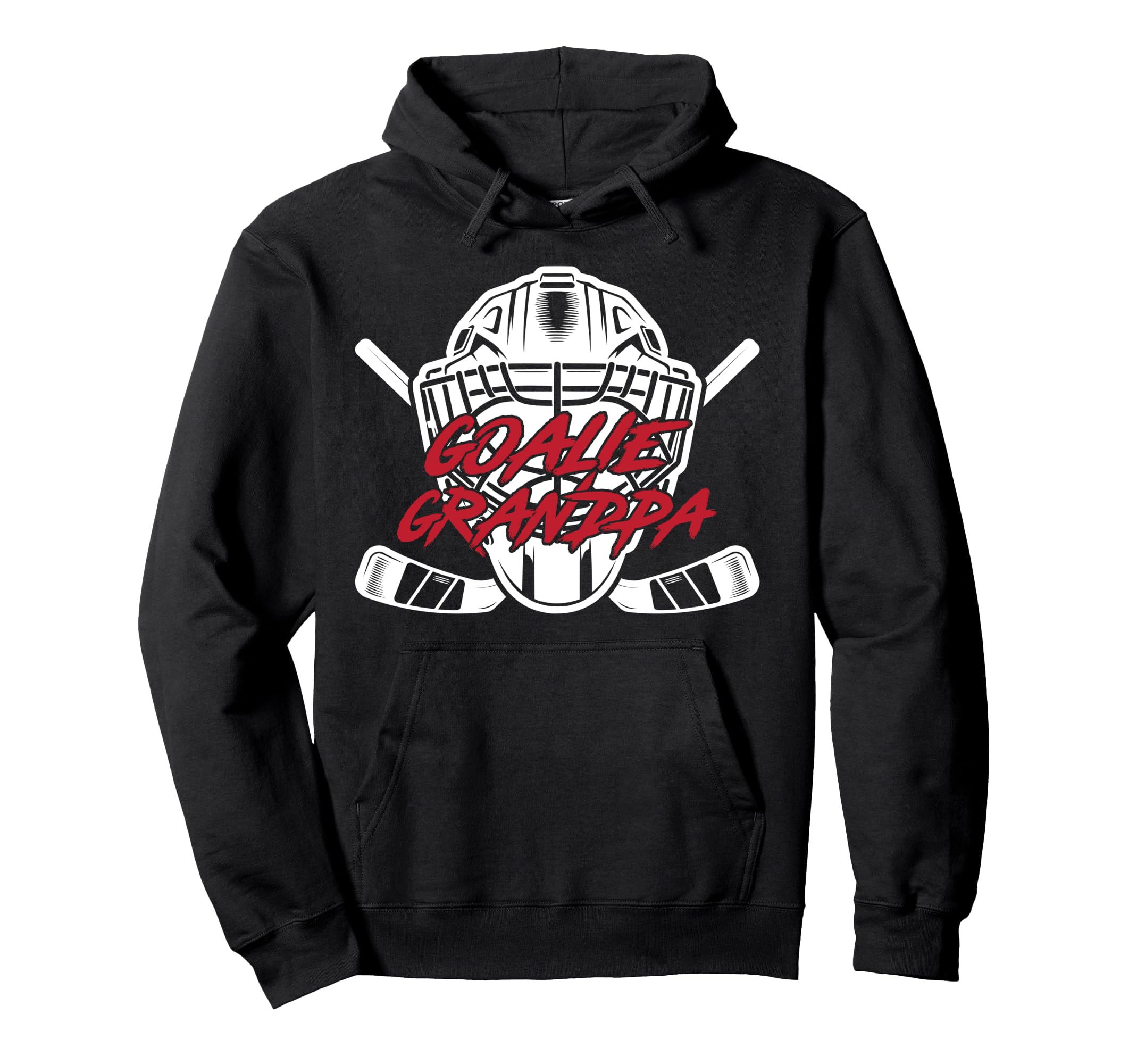Ice Hockey Goalie Grandpa Hockey Hoodie - Minimalist Print for Adults - T-Shirt, Sweatshirt, Hoodie
