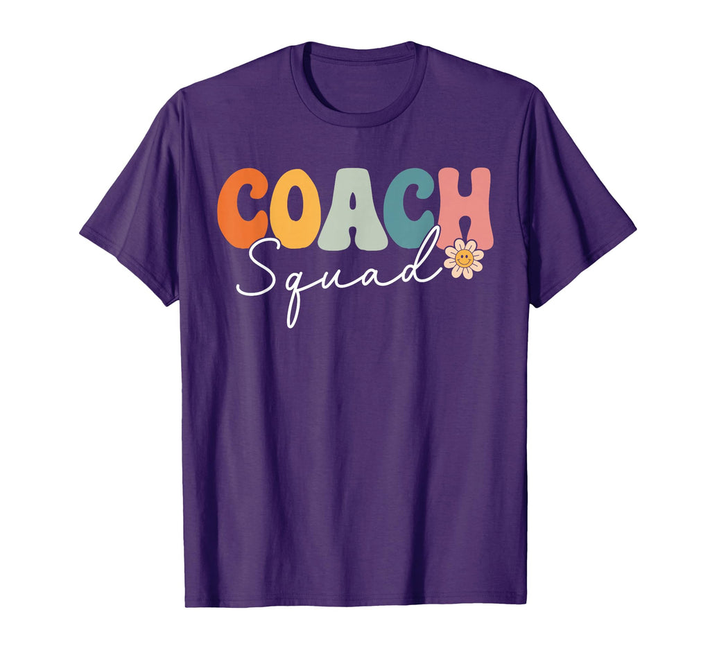 Coach Squad Team Groovy First Day T-Shirt - Minimalist Print for Adults - T-Shirt, Sweatshirt, Hoodie