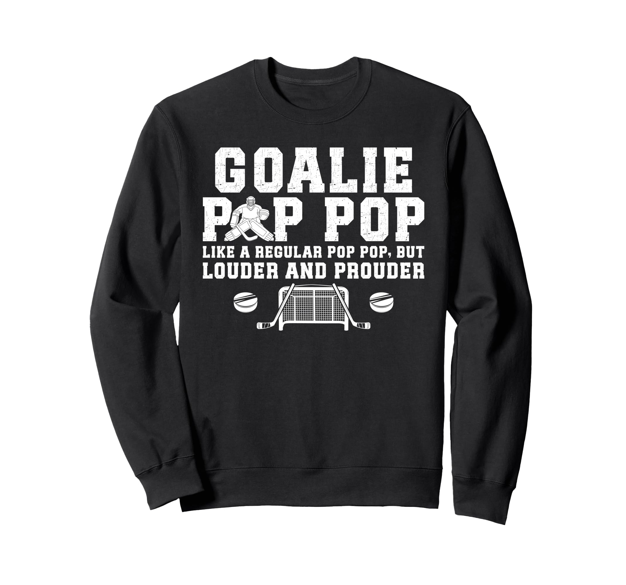 Hockey Goalie Pop Pop Ice Hockey Sweatshirt - Custom Art Print Men Women - T-Shirt, Sweatshirt, Hoodie
