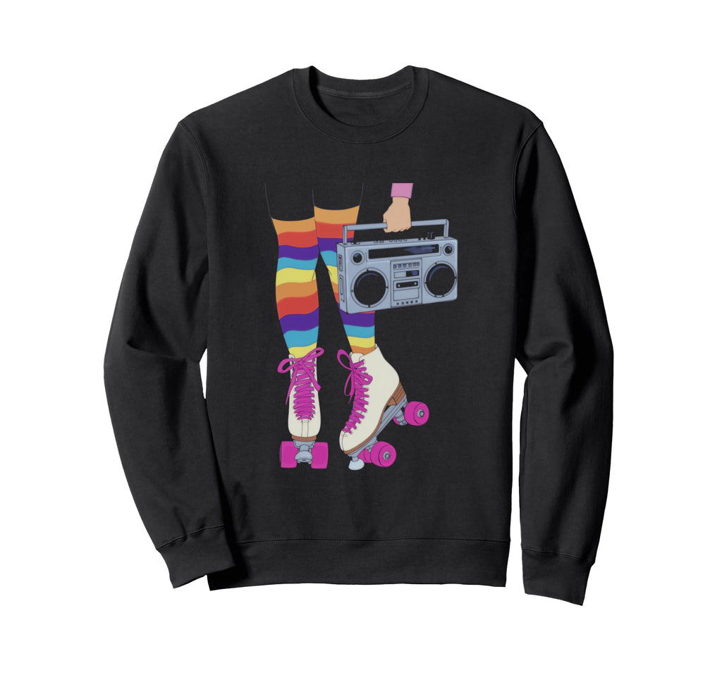 Rollerskates Funny 80S Roller Sweatshirt - Casual Everyday Wear Unisex - T-Shirt, Sweatshirt, Hoodie