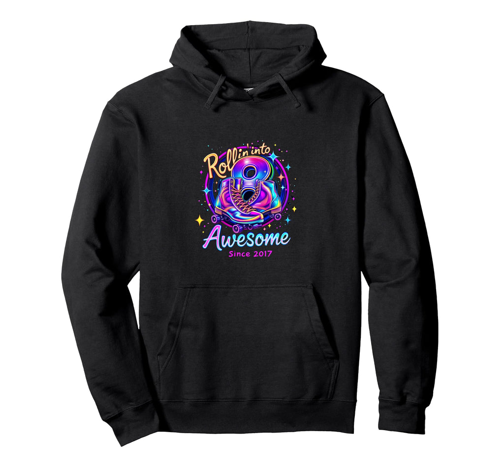 Rollin Into Awesome Roller Skates Hoodie - Novelty Apparel for Adults - T-Shirt, Sweatshirt, Hoodie