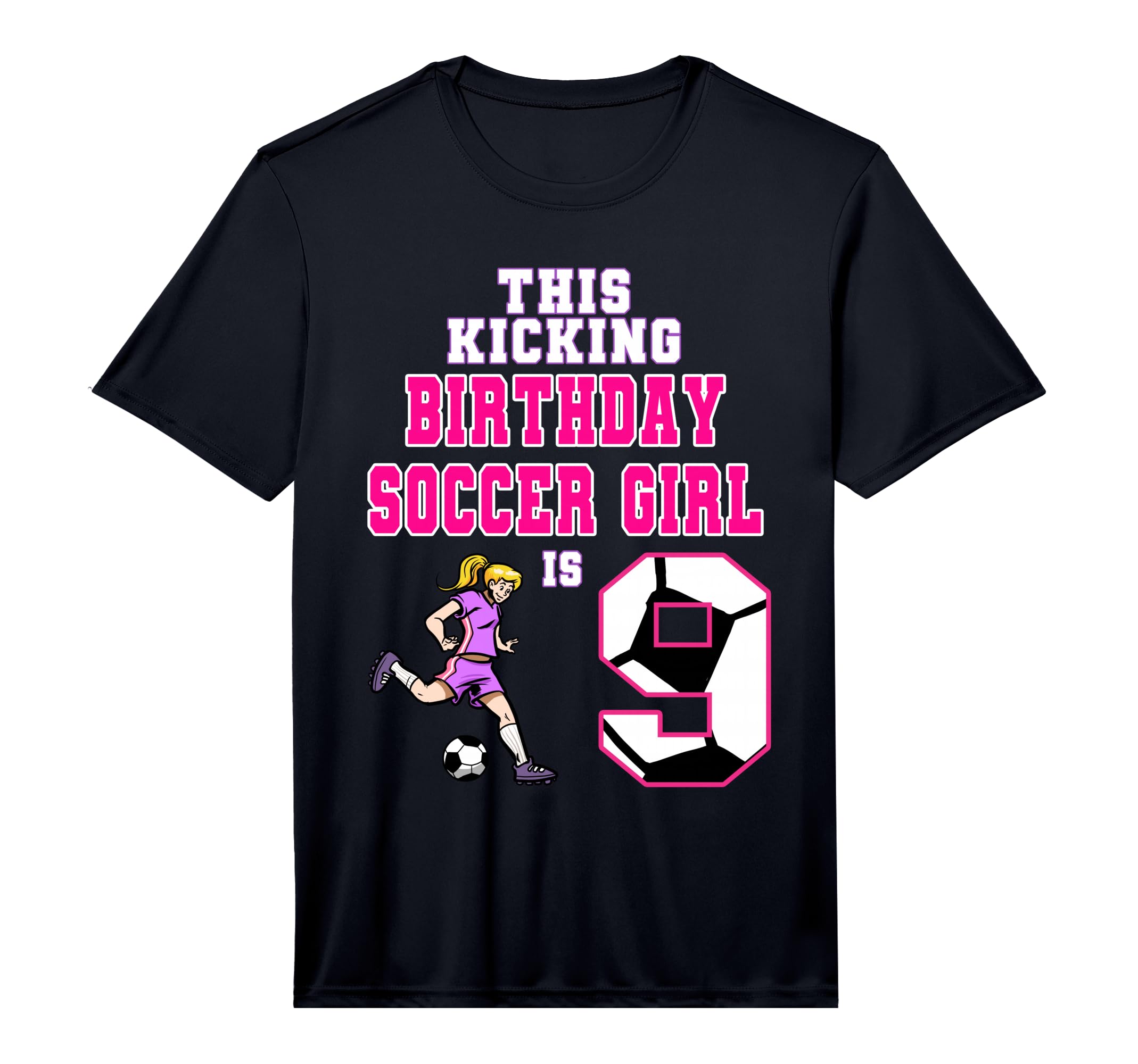 This Birthday Soccer Is 9 Soccer T-Shirt - Fun Novelty Design Men Women - T-Shirt, Sweatshirt, Hoodie