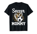 Soccer Mommy Leopard Heart Matching T-Shirt - Custom Art Print Men Women - T-Shirt, Sweatshirt, Hoodie