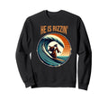 He Is Rizzin Jesus Surfing Funny Easter Sweatshirt - Trendy Graphic Unisex - T-Shirt, Sweatshirt, Hoodie