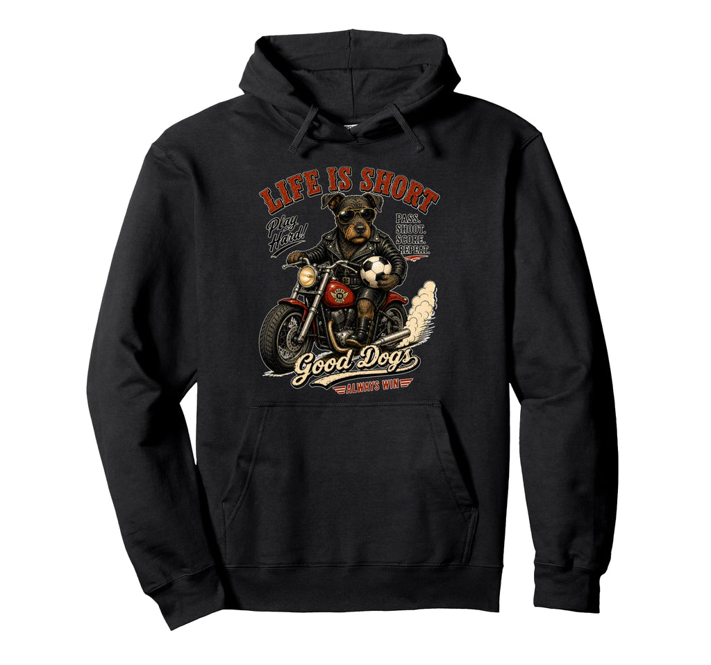 Patterdale Terrier Motorbike Love Hoodie - Custom Art Print for Adults - T-Shirt, Sweatshirt, Hoodie