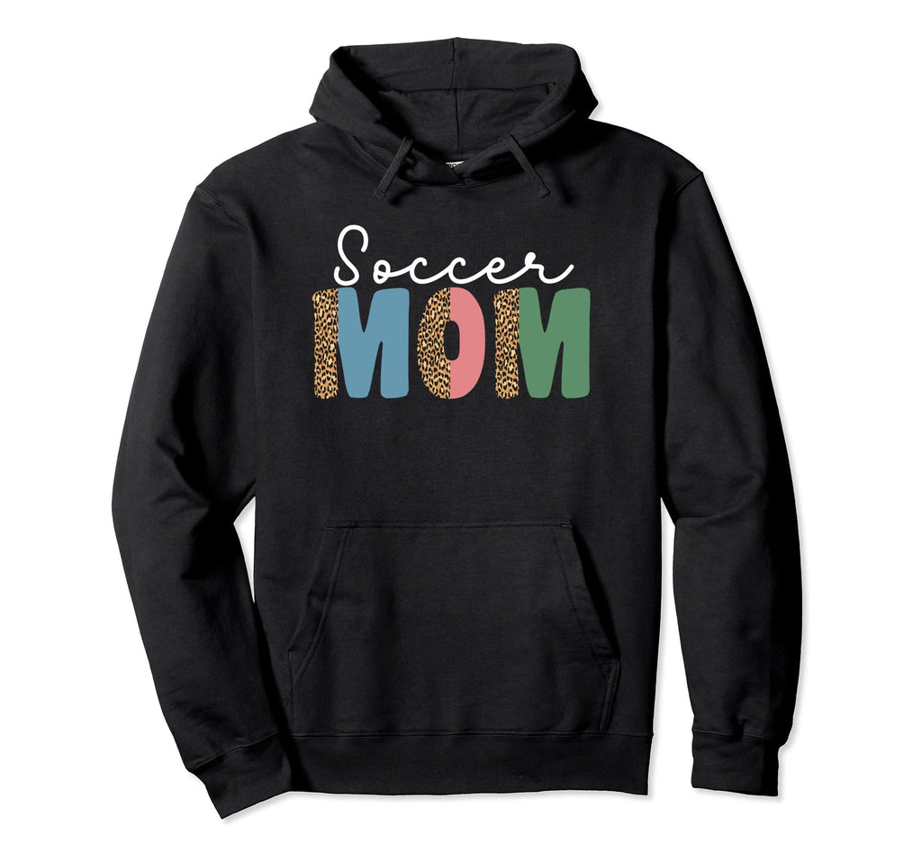 Soccer Mom Leopard Funny Soccer Mom Mama Hoodie - Aesthetic Graphic Unisex - T-Shirt, Sweatshirt, Hoodie