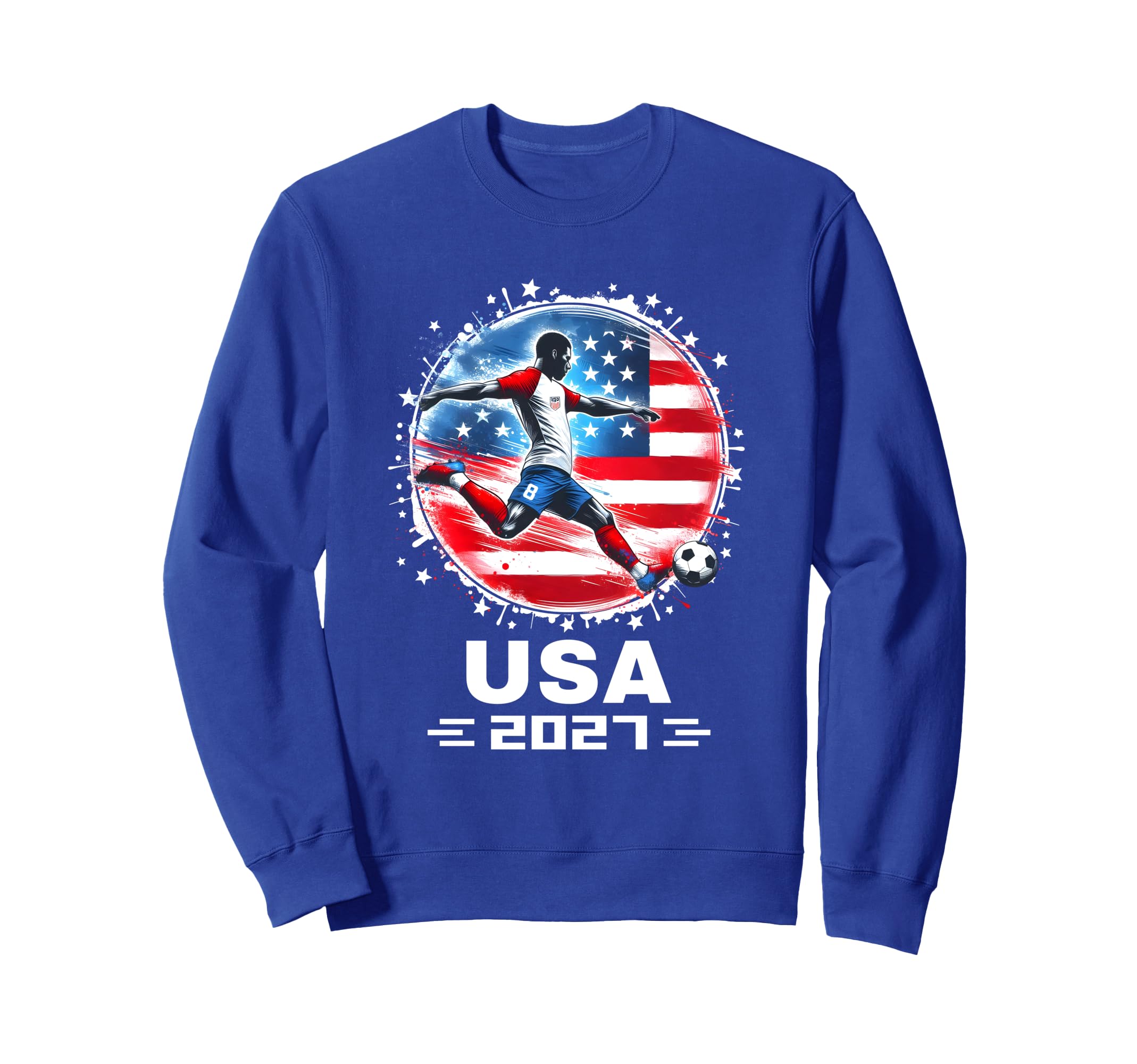 American Flag Soccer Team Soccer Sweatshirt - Custom Art Print for Adults - T-Shirt, Sweatshirt, Hoodie