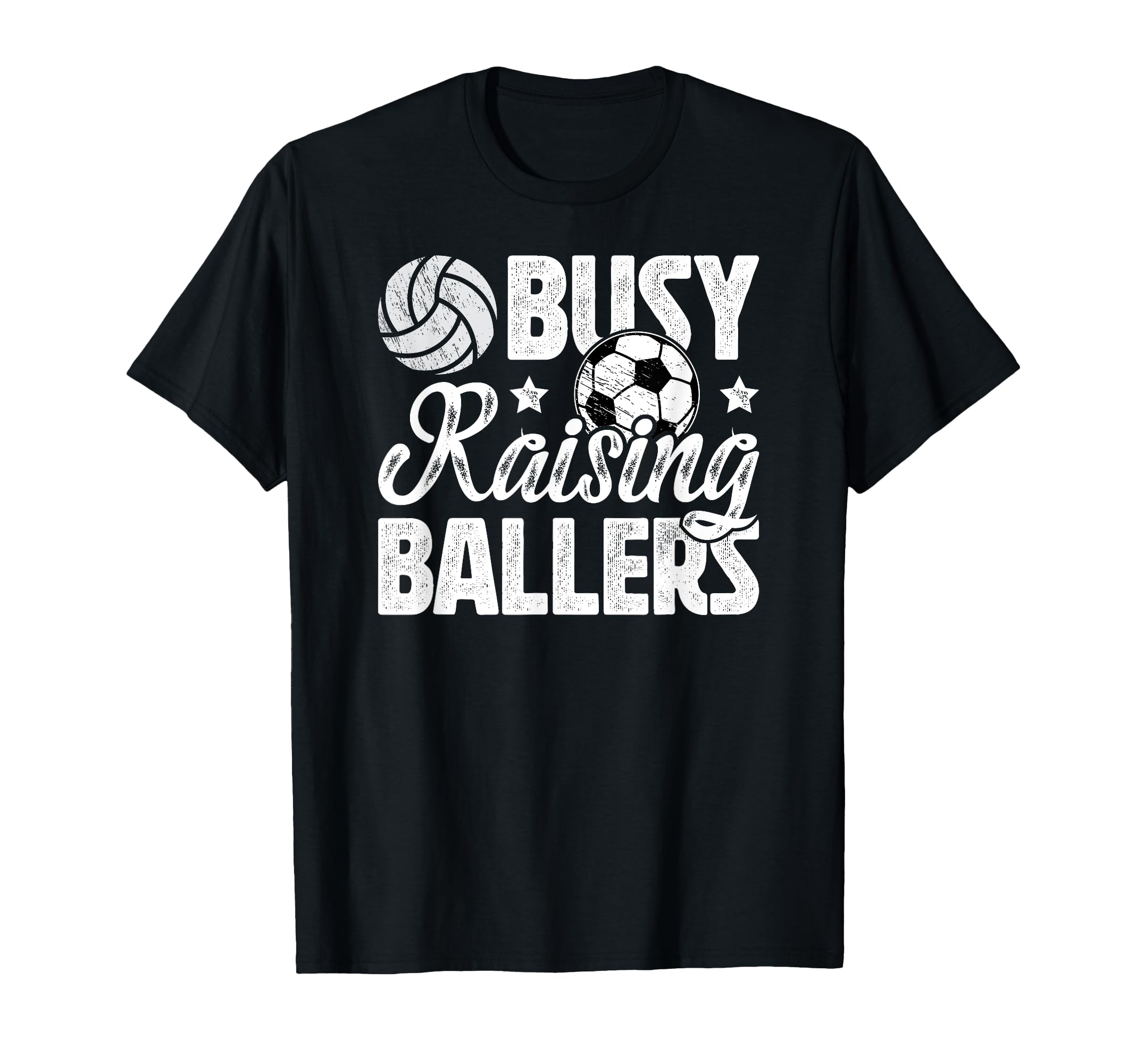 Busy Raising Ballers Volleyball T-Shirt - Novelty Apparel for Adults - T-Shirt, Sweatshirt, Hoodie